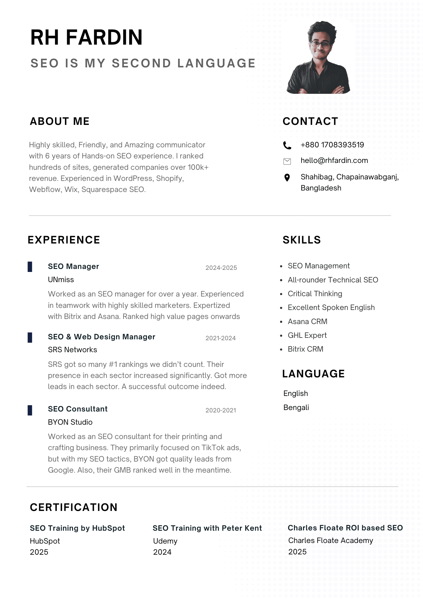 RH Fardin Resume