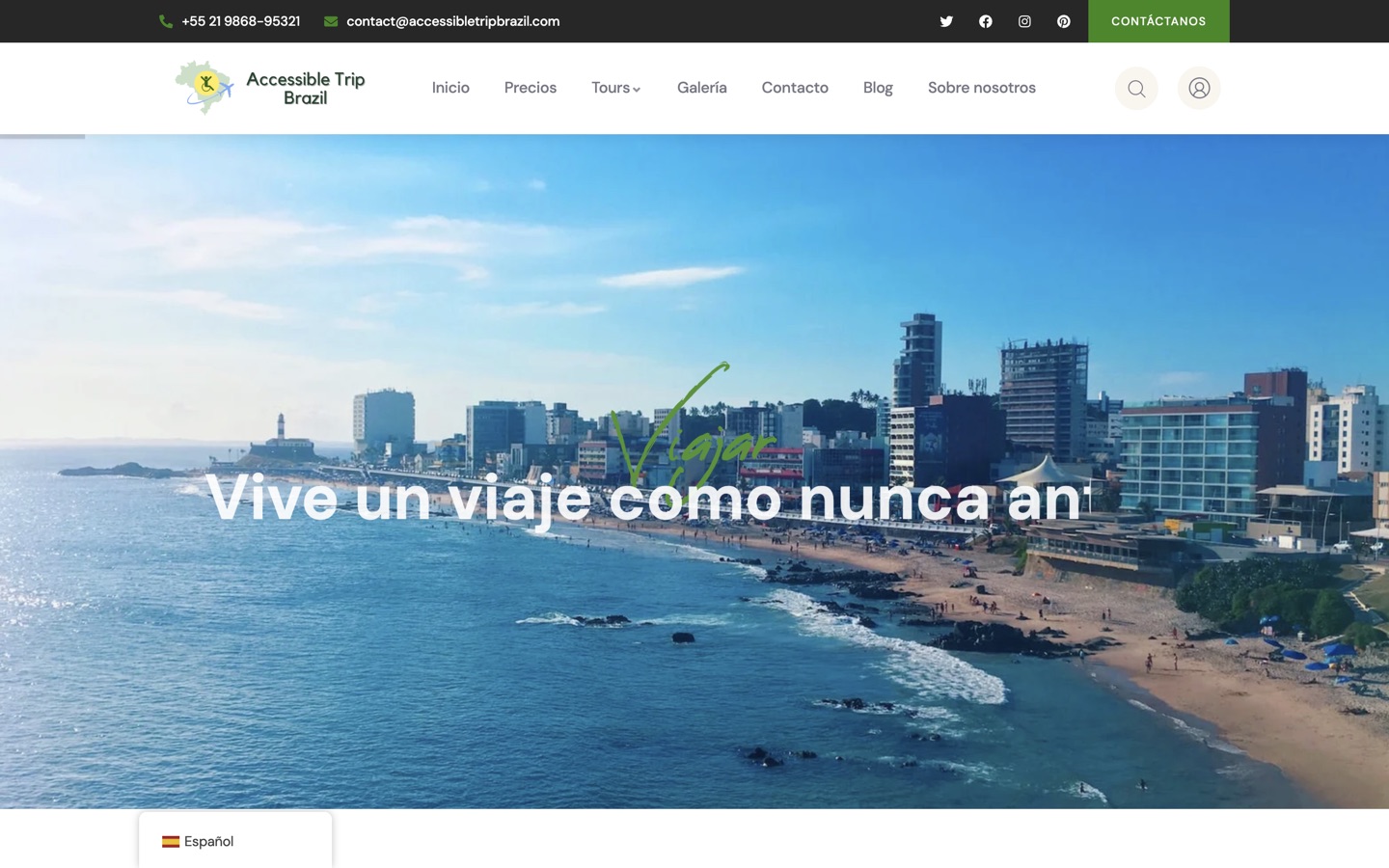 The Spanish edition of the homepage