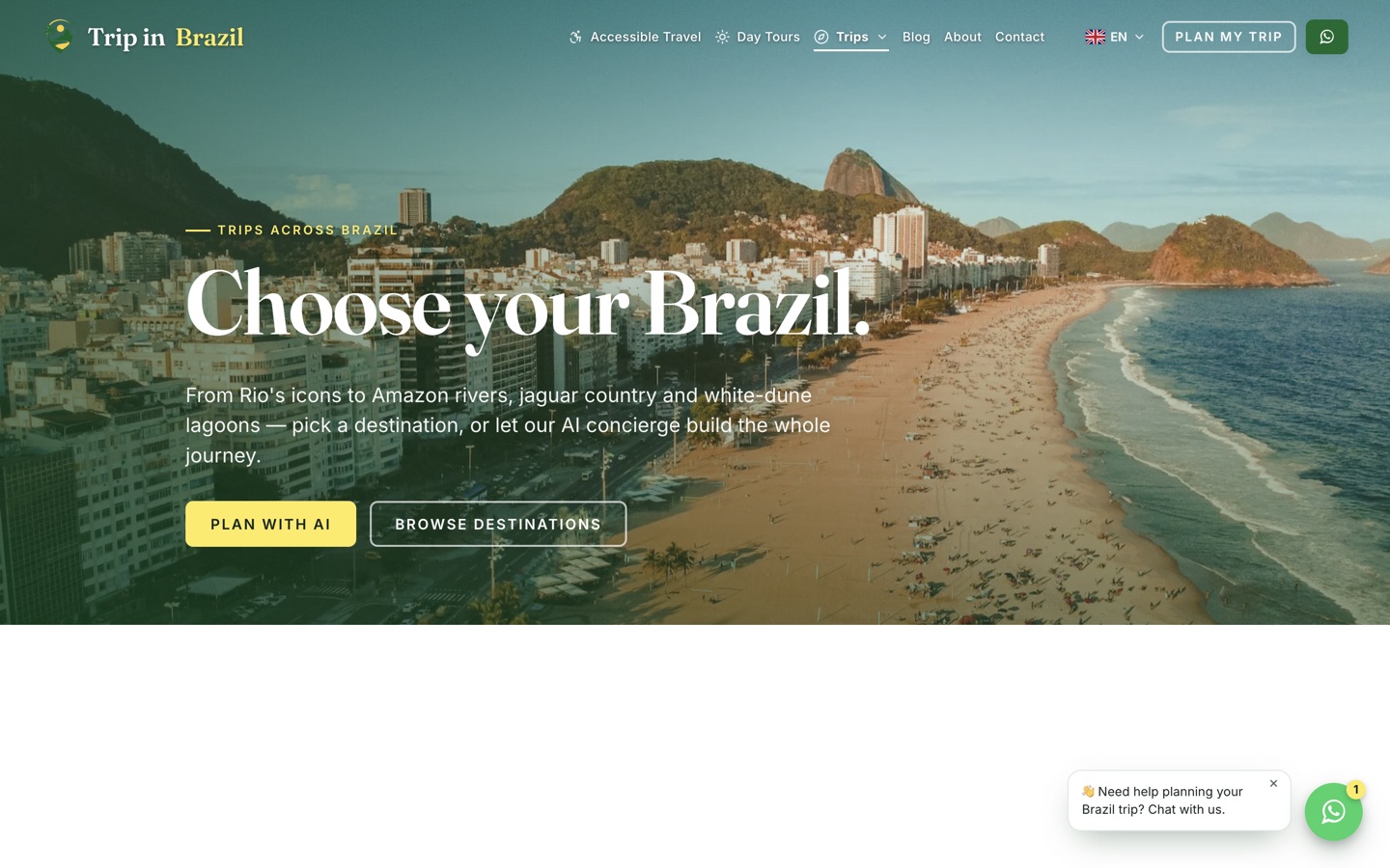 The destinations index