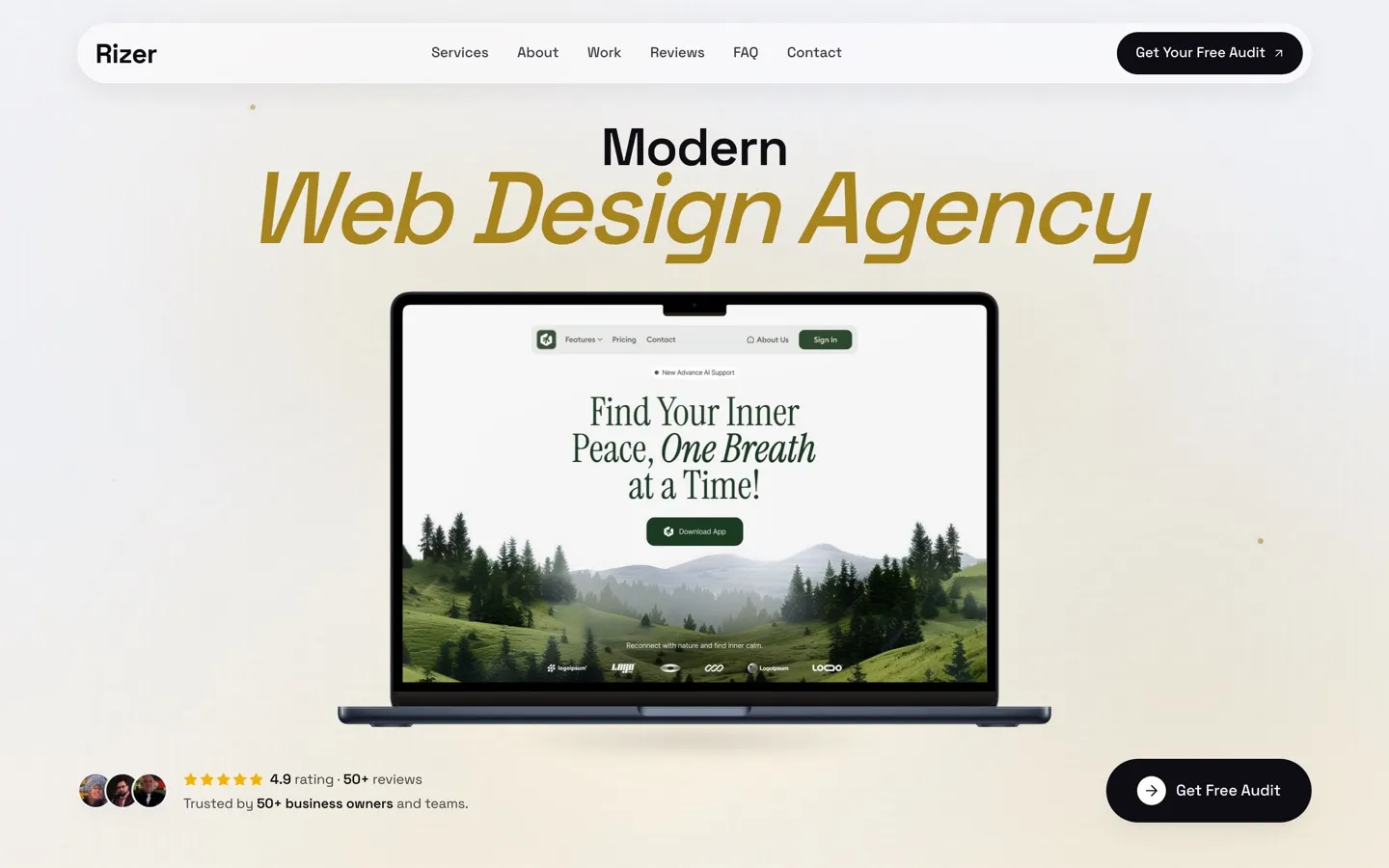 Rizer marketing agency website