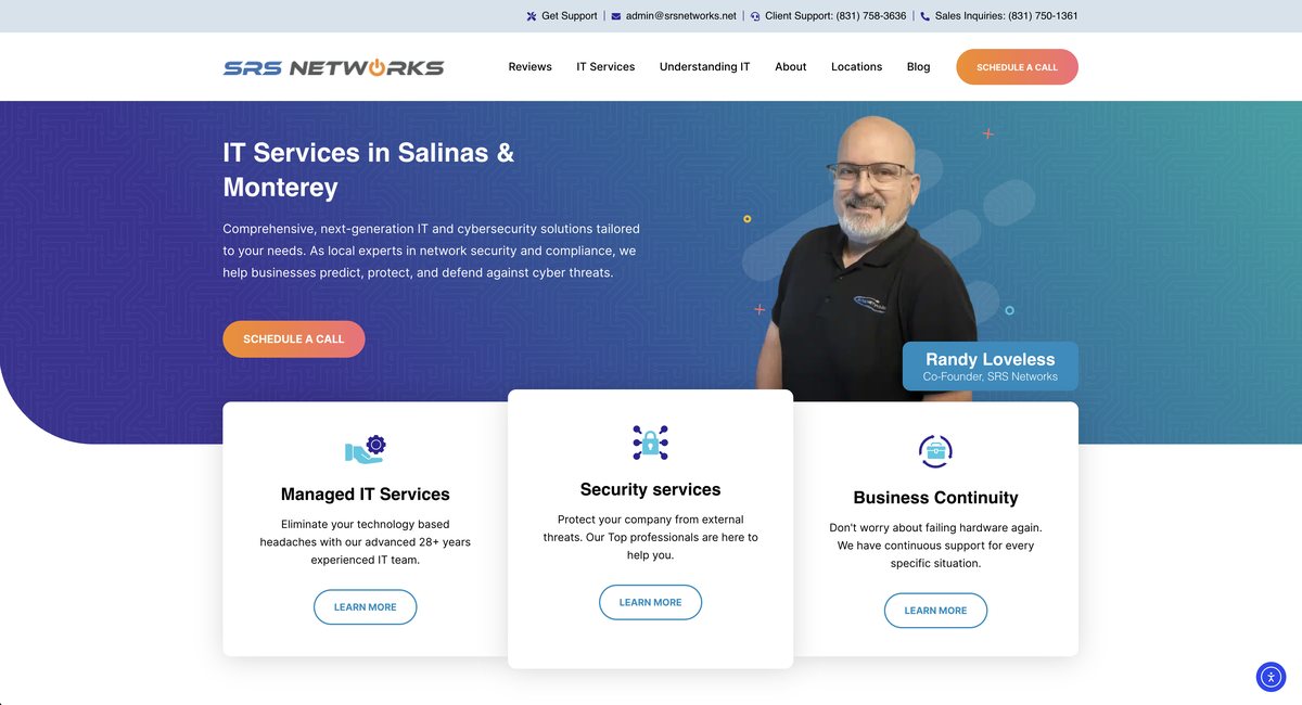 SRS Networks website