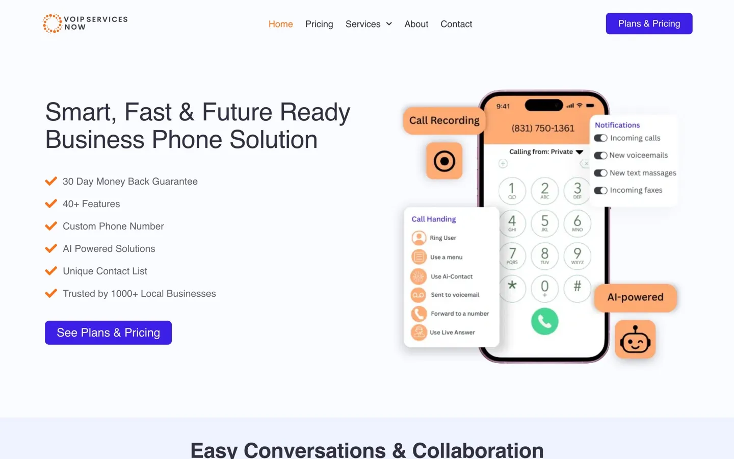 VoIP Services Now website
