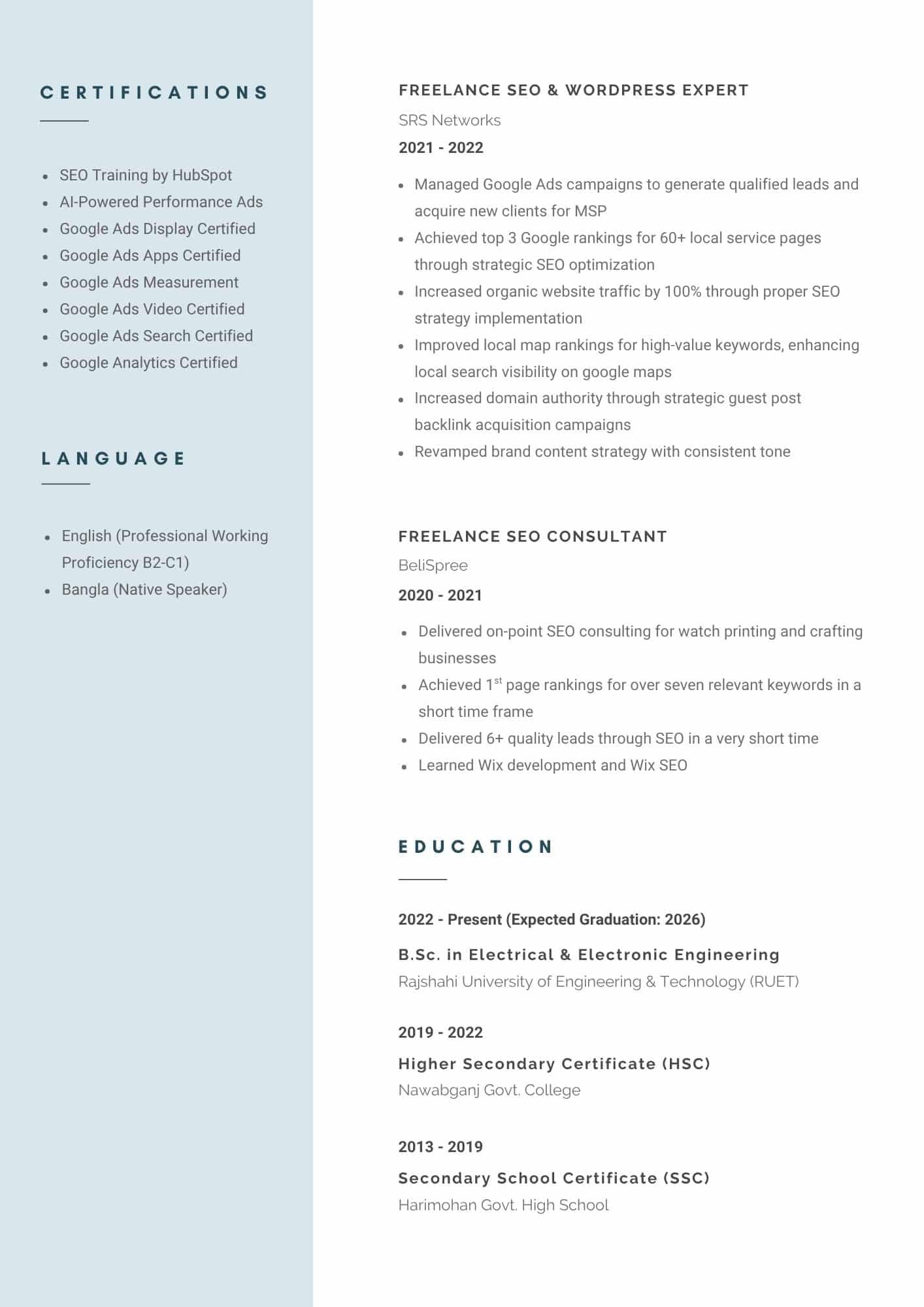 RH Fardin Resume - Page 2